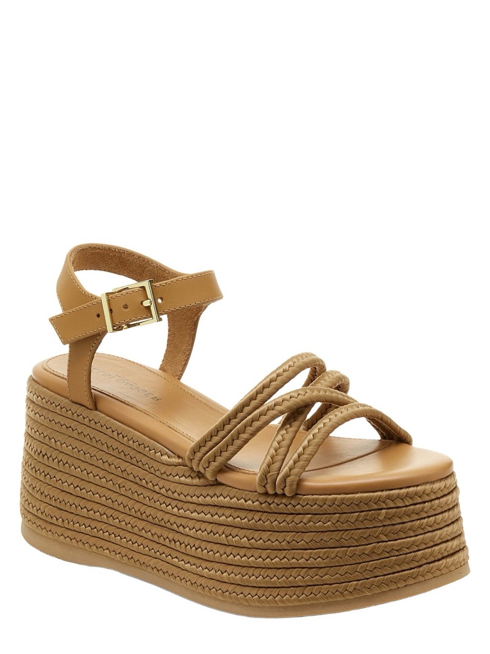 Kelsi Dagger Beige Braided Platforms